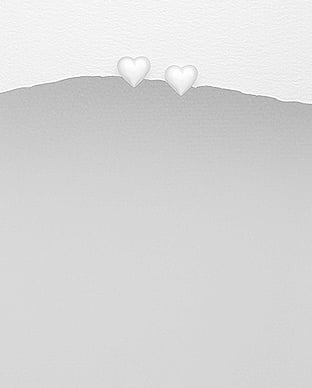 Cercei inima din argint simplu 1C-125 [2]