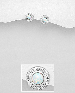 Cercei mici pe lob din argint - Shirley 1C-379 [2]