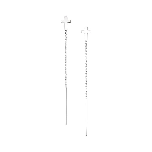 Cercei dubli din argint model cruciulita 1C-195 -elmio [1]