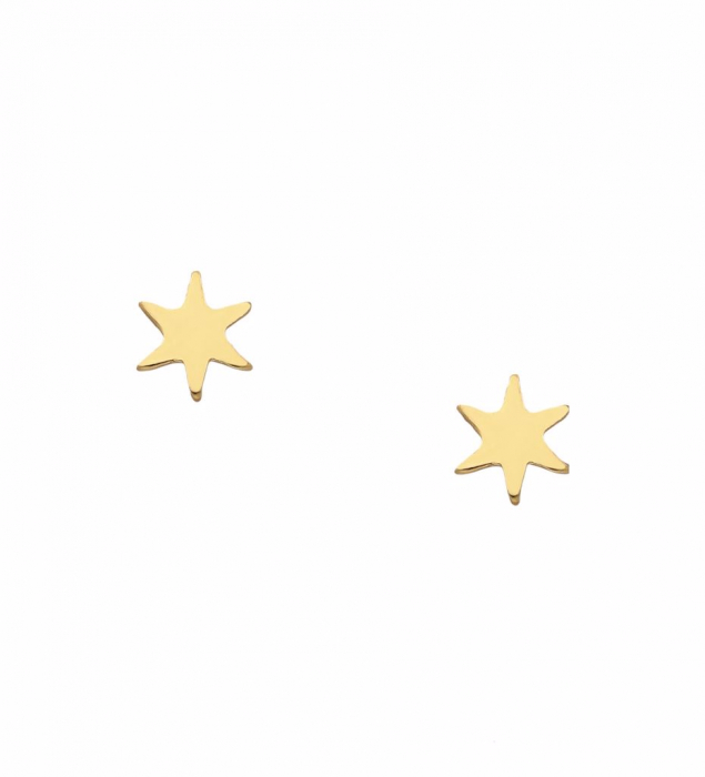 Cercei mici steluta argint placat cu aur Lyrae 1C-390 [1]