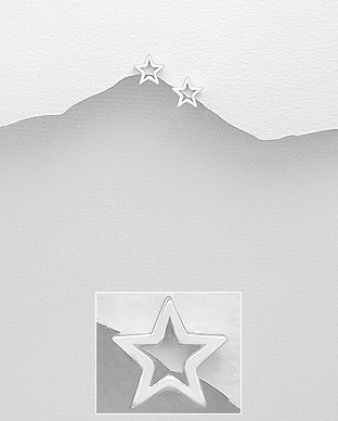 Cercei steluta din argint 1C-198 [2]