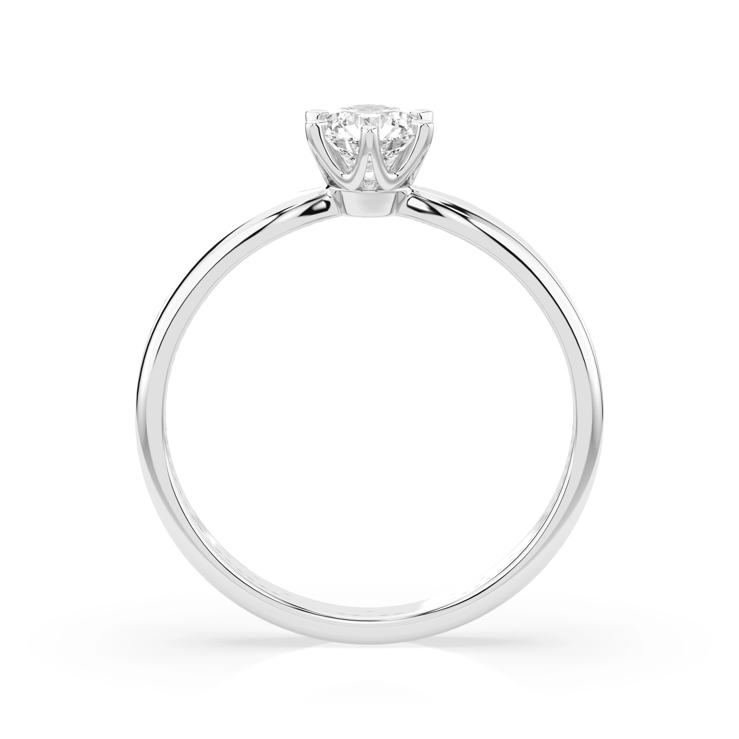 Inel de Logodnă din Aur cu Diamant 0.3 ct Natural Solitaire Rotund [2]