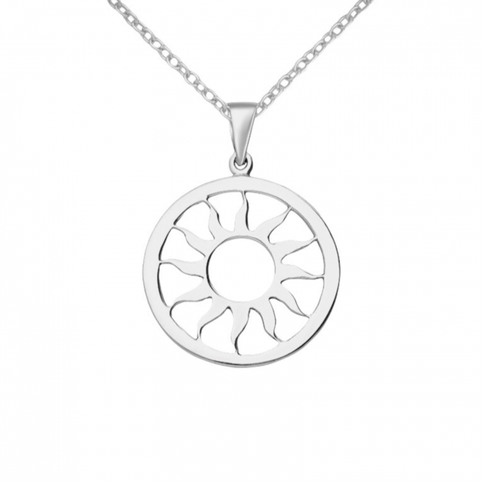 Pandantiv cerc si soare simbol sacru din argint 1P-182 [1]