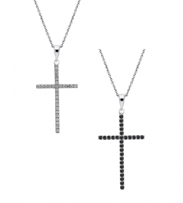 Pandantiv cruce cu doua fete din argint PM2431 [1]