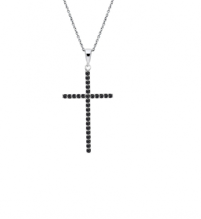 Pandantiv cruce cu doua fete din argint PM2431 [3]