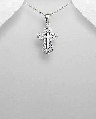 Pandantiv Cruce in Filigran din Argint 1P-150 - Elmio.ro [2]