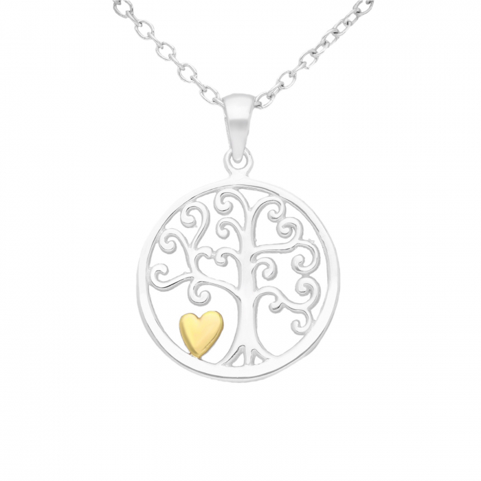 Tree of Life si inima pandantiv argint 2P112 [1]