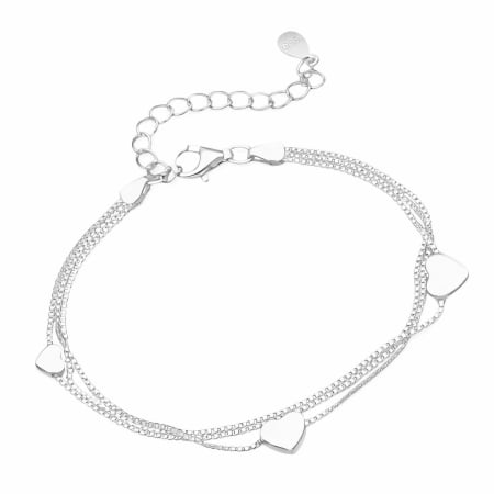 Bratari - Bratara argint cu inimioare 1B-293 - Bijuterii argint