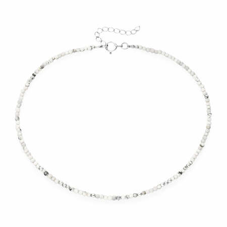 bratari de picior - Bratara de glezna din argint - Howlite