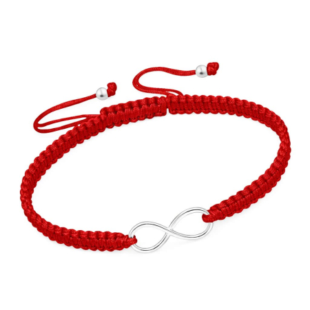 Bratari - Bratara din snur rosu cu pandantiv infinit din argint 1B-124R