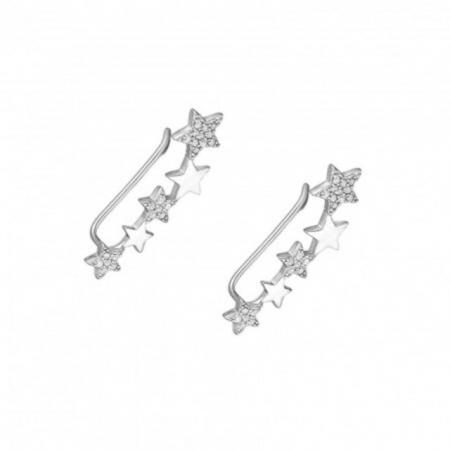 Cercei argint cu stele - Earcuff [1]