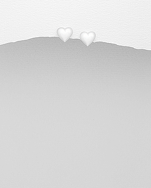 Cercei inima din argint simplu 1C-125 [1]