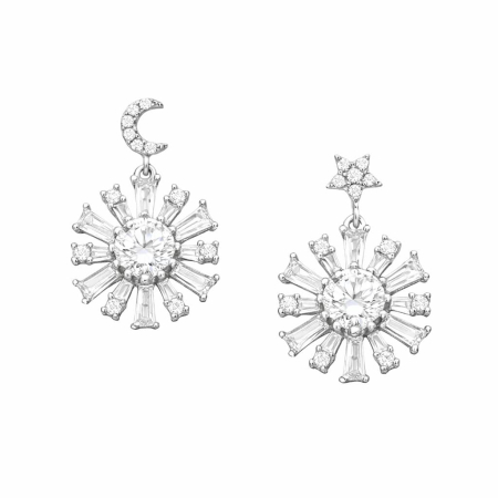 Colectia „ Vestitorii primaverii ” - Cercei argint stea si luna - Bayer