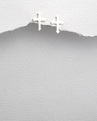 Cercei mici cruce din argint 1C-136 [1]