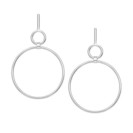 Cadouri pentru Ziua de Nastere - Cercei rotunzi argint 925 – design cercuri minimaliste