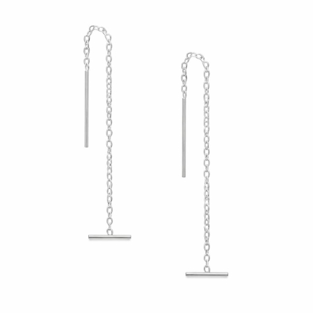 Cercei din Argint 925 cu Lănțișor – Aria Minimalist