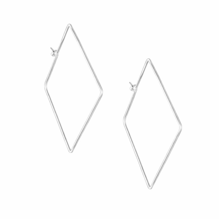 Colectia „ Vestitorii primaverii ” - Cercei din argint geometrici patrat