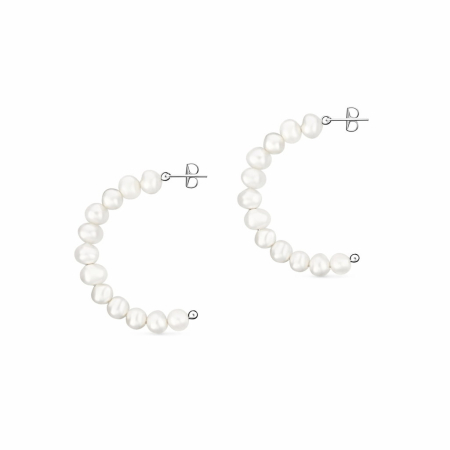 cercei rotunzi - Cercei din argint perle naturale - A New Day