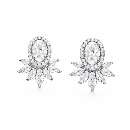 cercei și cubic zirconia - Cercei din argint - Star Drop