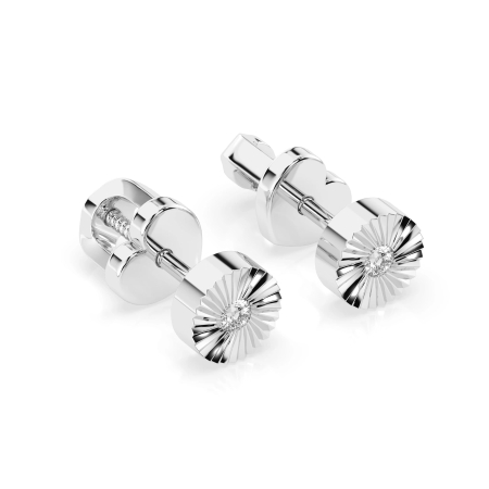 Cercei Aur - Cercei din Aur cu Diamante Naturale 0,04 ct G/SI Model Solar