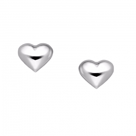 Cercei inima din argint simplu 1C-125 [0]