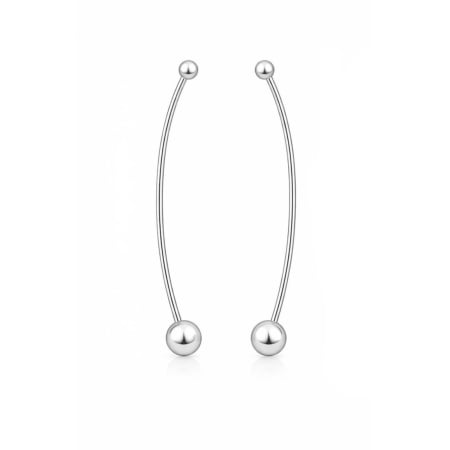 Colectia „ Vestitorii primaverii ” - Cercei lungi argint ball - Cherry Chic