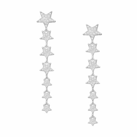 Colectia „ Vestitorii primaverii ” - Cercei lungi cu stelute din argint - Stella 1C-78