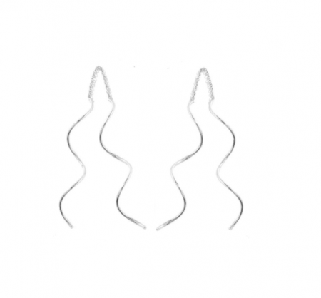 Cercei spirala Long Curled din argint 1C-153 [1]
