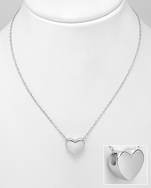 Argint 925 placat cu rodiu - Colier din argint cu inima Love 1CL-289 - Elmio.ro