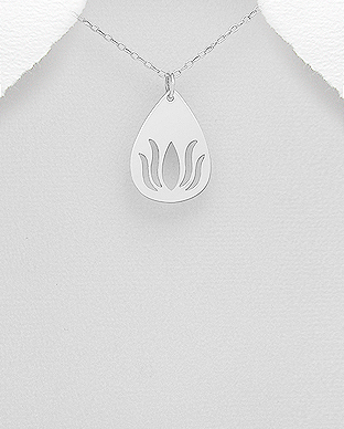 Pandantiv argint - Floare de Lotus 1P-339 [1]