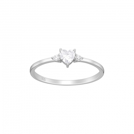 Inele - Inel argint solitaire inima - My Heart