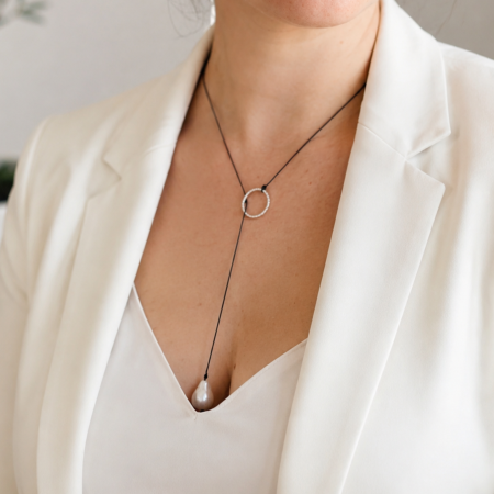 colier minimalist cu argint si perla baroque [1]