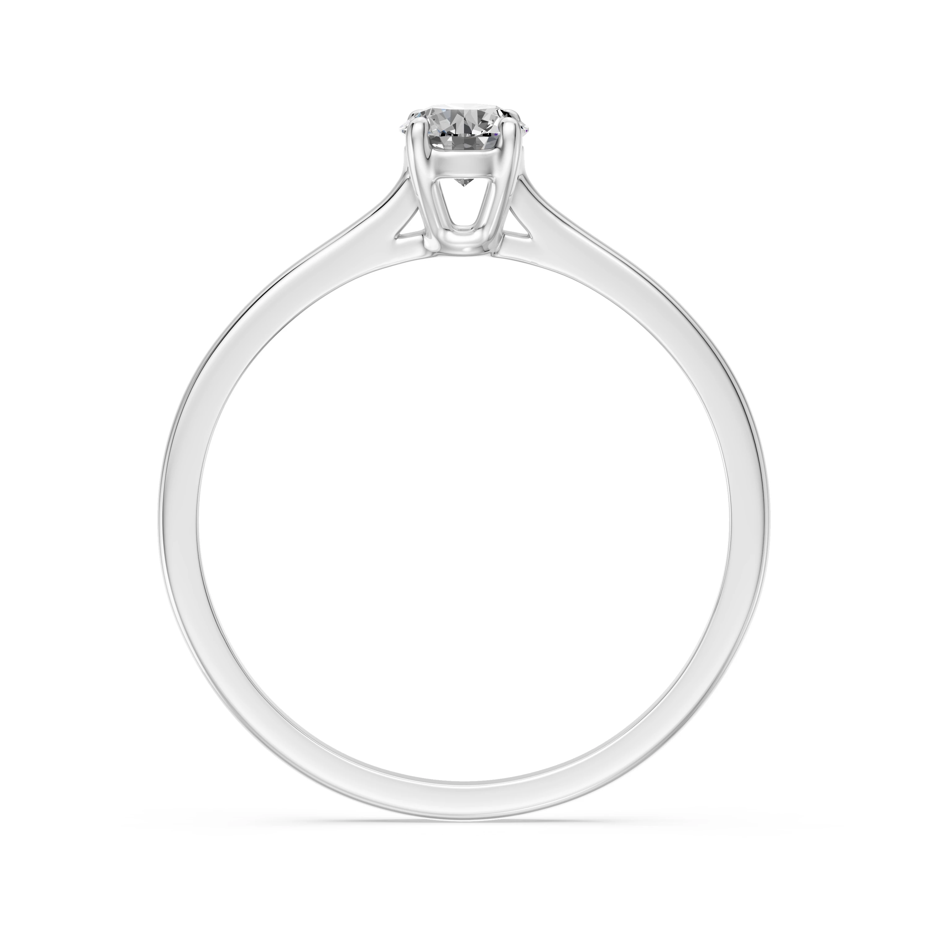 Inel de Logodnă Éclat din Aur Alb 14K cu Diamant Natural 0.3 ct [1]