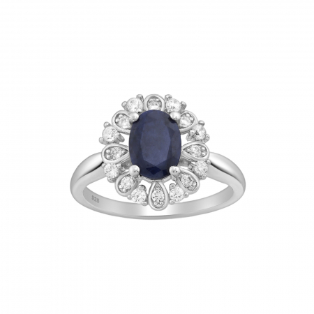 safir - Inel din argint cu safir - ROYAL