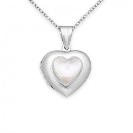 medalioane cu poză - Medalion talisman argint poza - Heart 2P82