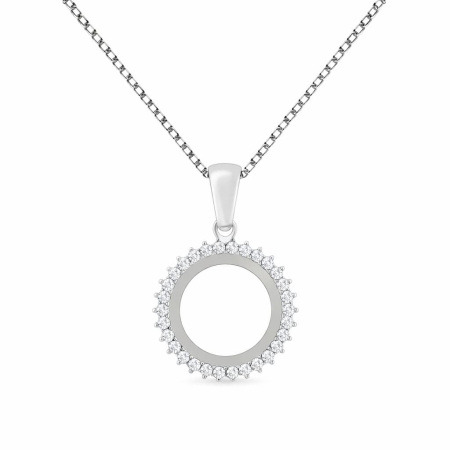 pandantive cu pietre pretioase & semi-pretioase - Pandantiv cerc din argint P1MP26