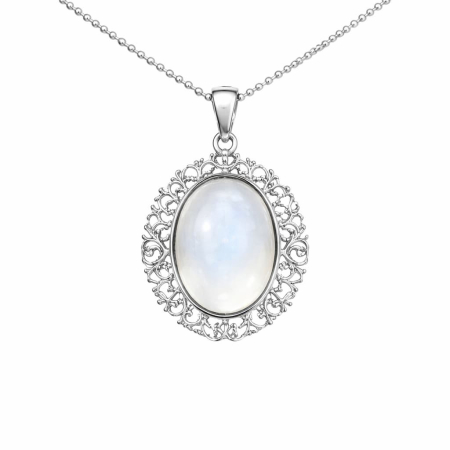 pandantive cu pietre pretioase & semi-pretioase - Pandantiv din argint 925 cu sidef alb 1P-28 - Elmio.ro