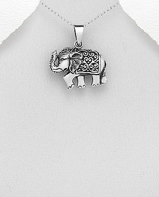 Pandantiv elefant din argint 1P-332 [2]