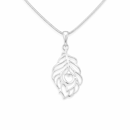 pandantive mari - Pandantiv argint pana paun 1P-168 - bijuterii argint