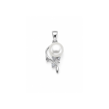 Colectia „ Pearls ” - Pandantiv cu perla alba de cultura si argint - Julyas 1P-16
