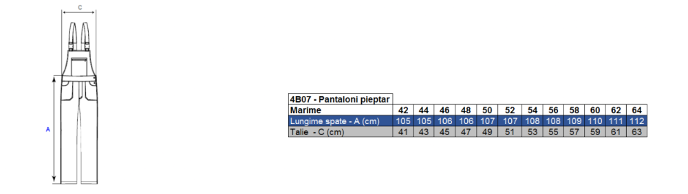 PANTALON FIJI cu pieptar [4]