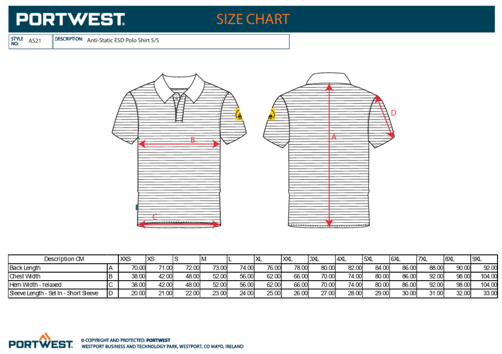 TRICOU AS21 POLO ESD ANTISTATIC [3]