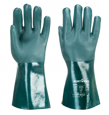 PROTECTIE CHIMICA - Manusi A835 DOUBLE DIPPED PVC 27CM / 35CM / 45CM