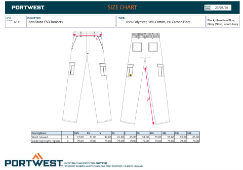 PANTALON AS11 ESD ANTISTATIC [2]