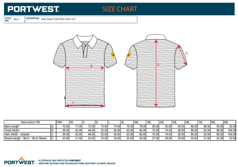 TRICOU AS21 POLO ESD ANTISTATIC [2]