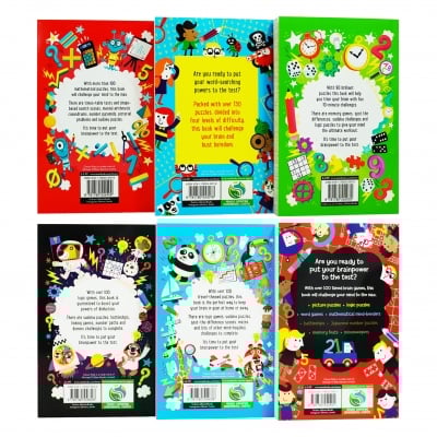 Brain Games Clever Kids 6 Books Collection Set (Brain Games, Travel Puzzle, Maths Games, Logic Games, WordSearches & 10-Minute Brain Games) [3]