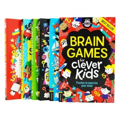Brain Games Clever Kids 6 Books Collection Set (Brain Games, Travel Puzzle, Maths Games, Logic Games, WordSearches & 10-Minute Brain Games) [2]