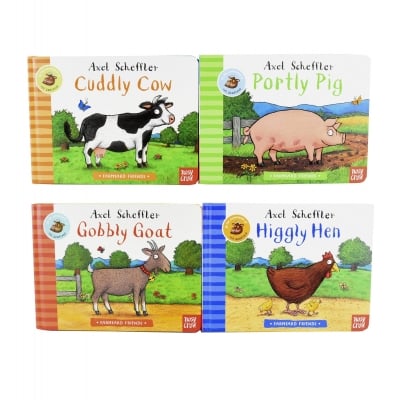 Farmyard Friends Series 4 Books Collection Set by Axel Scheffler (Higgly Hen, Portly Pig, Cuddly Cow & Gobbly Goat) [2]