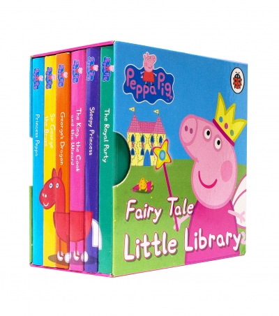 Peppa Pig Fairy Tale Little Library 6 Books Children Collection Puzzle Gift Set [1]