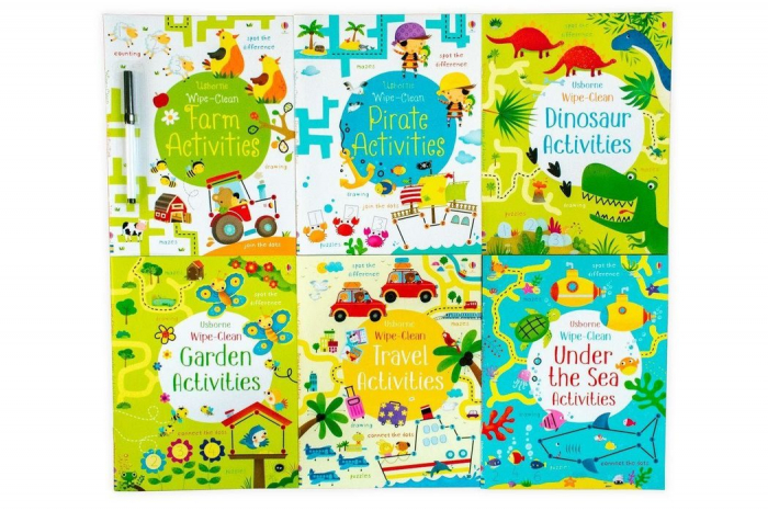 Usborne Wipe-Clean 6 Book Collection [2]